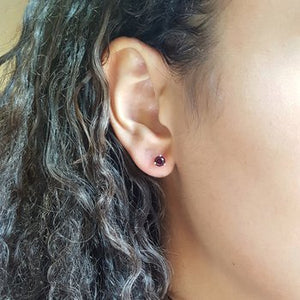 Garnet Martini Studs