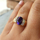"Hannah" 14K Yellow Gold Arizona Amethyst Ring
