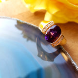 "Hannah" 14K Yellow Gold Arizona Amethyst Ring