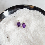 "Riley" Sterling Silver Arizona Four Peaks Amethyst and Peridot Studs