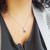 "Trinity" 14k White Gold Arizona Amethyst Pendant