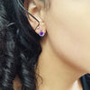 "Halley" Sterling Silver Arizona Amethyst Earrings