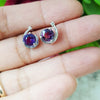 "Halley" Sterling Silver Arizona Amethyst Earrings