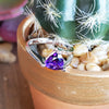 "Jenna" 14k White Gold Arizona Amethyst Ring