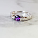 "Brianna" 14K White Gold Arizona Four Peaks Amethyst Ring