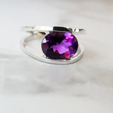 "Nora" 14k White Gold Arizona Amethyst Ring