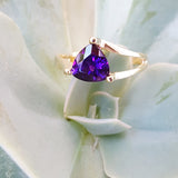 "Jenna" 14k Yellow Gold Arizona Amethyst Ring