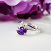 "Zinnia" 14K White Gold Amethyst Ring