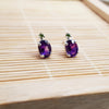 "Riley" Sterling Silver Arizona Four Peaks Amethyst and Peridot Studs