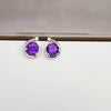 "Halley" Sterling Silver Arizona Amethyst Earrings
