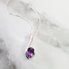 "Simone" Sterling Silver Arizona Four Peaks Amethyst Necklace