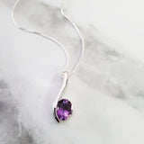 "Simone" Sterling Silver Arizona Four Peaks Amethyst Necklace