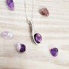 "Simone" Sterling Silver Arizona Four Peaks Amethyst Necklace