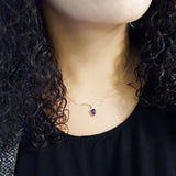"Lark" 14k Yellow Gold Amethyst Pendant