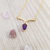 "Lark" 14k Yellow Gold Amethyst Pendant