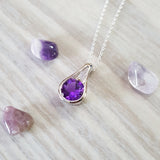 "Farrah" Sterling Silver Arizona Amethyst Pendant