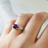 "Sydnee" 14k White Gold Arizona Amethyst Ring