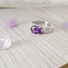 "Sydnee" 14k White Gold Arizona Amethyst Ring