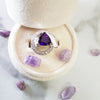 "Nicoletta" 14k White Gold Arizona Amethyst Ring