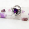 "Nicoletta" 14k White Gold Arizona Amethyst Ring