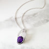 "Isabella" 14k White Gold Arizona Amethyst Pendant