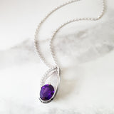 "Isabella" 14k White Gold Arizona Amethyst Pendant
