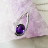 "Isabella" 14k White Gold Arizona Amethyst Pendant