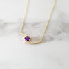 "Gigi" 14K Yellow Gold Amethyst Necklace
