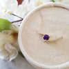 "Gigi" 14K Yellow Gold Amethyst Necklace