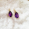 "Darci" 14K Yellow Gold Arizona Amethyst Earrings