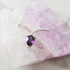 "Lark" 14K White Gold Amethyst Necklace