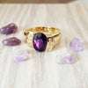 "Hannah" 14K Yellow Gold Arizona Amethyst Ring