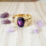 "Hannah" 14K Yellow Gold Arizona Amethyst Ring