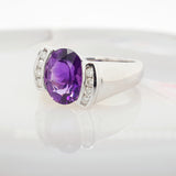 "Hannah" Sterling Silver Arizona Amethyst Ring