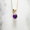 "Paloma" 14k Yellow Gold Amethyst Pendant