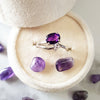 "Zinnia" 14K White Gold Amethyst Ring