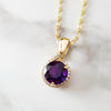 "Rosabel" 14k Yellow Gold Arizona Amethyst Pendant