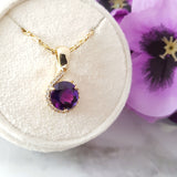 "Rosabel" 14k Yellow Gold Arizona Amethyst Pendant