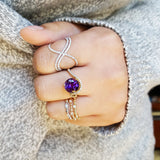 "Brielle" 14K Yellow Gold Arizona Amethyst Ring