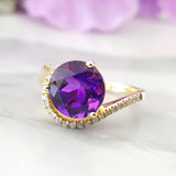 "Brielle" 14K Yellow Gold Arizona Amethyst Ring