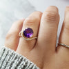 "Brielle" 14K Yellow Gold Arizona Amethyst Ring
