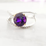 "Jessica" 14K Gold Amethyst Ring
