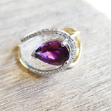 "Chantelle" 14K Two-Toned Gold Arizona Amethyst Ring