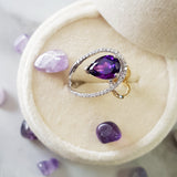 "Chantelle" 14K Two-Toned Gold Arizona Amethyst Ring