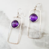 "Terra" Sterling Silver Arizona Amethyst Earrings