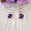 "Terra" Sterling Silver Arizona Amethyst Earrings