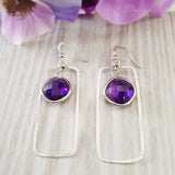 "Terra" Sterling Silver Arizona Amethyst Earrings