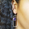 "Terra" Sterling Silver Arizona Amethyst Earrings