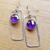"Terra" Sterling Silver Arizona Amethyst Earrings