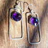 "Terra" Sterling Silver Arizona Amethyst Earrings